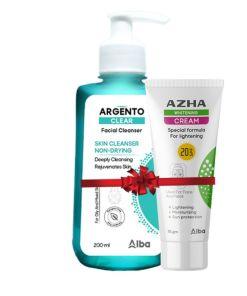 ARGENTO CLEAR FACIAL CLEANSER +AZHA CREAM OFF