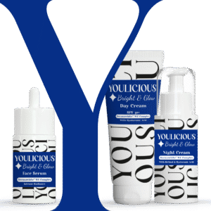 Youlicious bright & glow face serum + day cream +night cream