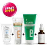 روتين البشرة الدهنية (غسول و واقي شمس كولاجرا مع سيروم سي ليت نياسيناميد مع كريم مرطب دير)